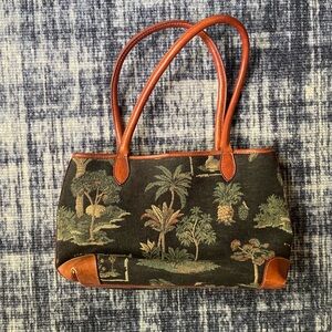 Tommy Bahama Elegant Tropical Print Tote Bag